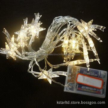 3 * AA Battery Lights with 16-piece Warm White LED, with Meteor Star